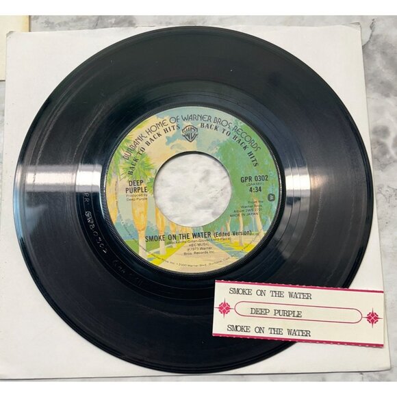 Deep Purple 45 Rock Record Lot of 2 Smoke on the Water / Dead or Alive - Picture 3 of 6